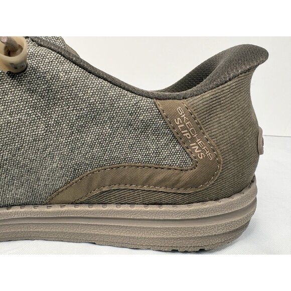 Skechers Slip-Ins Relaxed Fit Men’s 11 Khaki Melson Coronado Moc Toe Casual - Picture 11 of 16